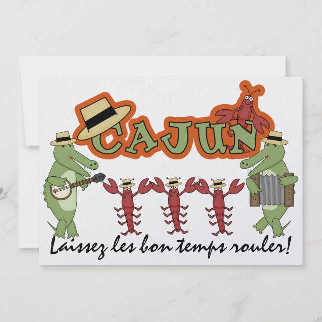 Lass die Good Times Roll! Cajun Style! SRF Einladung (Vorderseite)