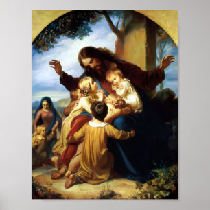 Lass die Kinder von Carl Vogelstein zu mir Poster