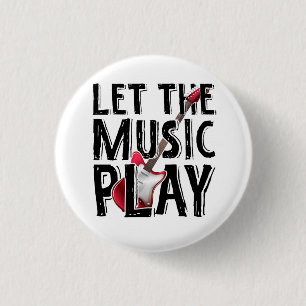 Lass die Musik mit elektrischem Gitarre spielen Button