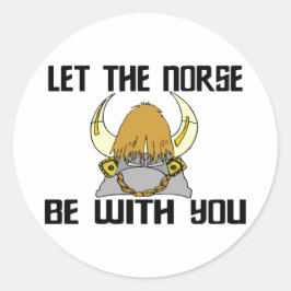 Lass die Normannen bei dir. Runder Aufkleber