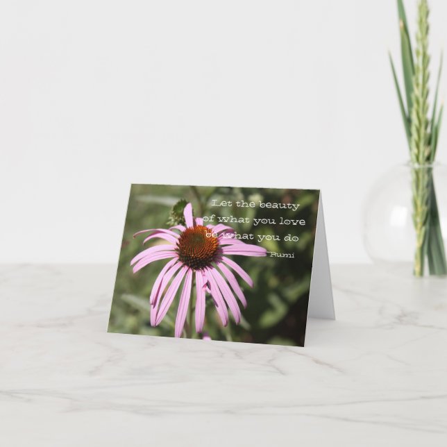 Lass die Schönheit, was du Liebe sein Karte (Vorderseite)