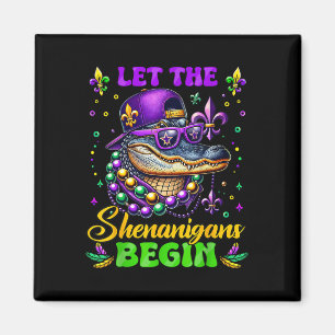 Lass die Shenanigans Begin Alligator Mardi Gras Ma Magnet