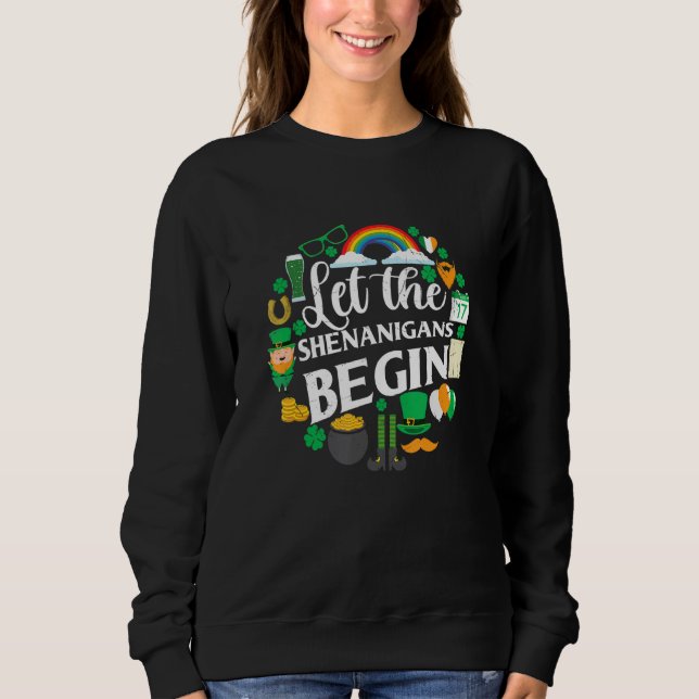 Lass die Shenanigans Begin Mardi Gras Kinder Männe Sweatshirt (Vorderseite)