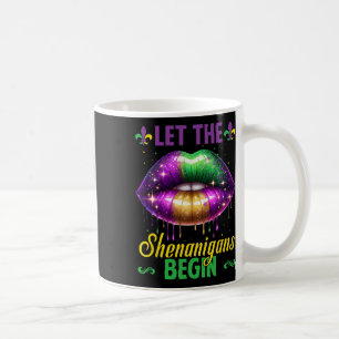 Lass die Shenanigans Begin Mardi Gras Lips Kinder Kaffeetasse