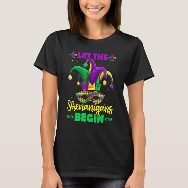 Lass die Shenanigans Begin Mardi Gras S, Kids Men  T-Shirt (Vorderseite)
