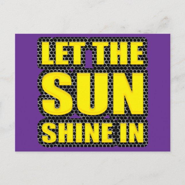 lass die Sonne rein Postkarte (Vorderseite)