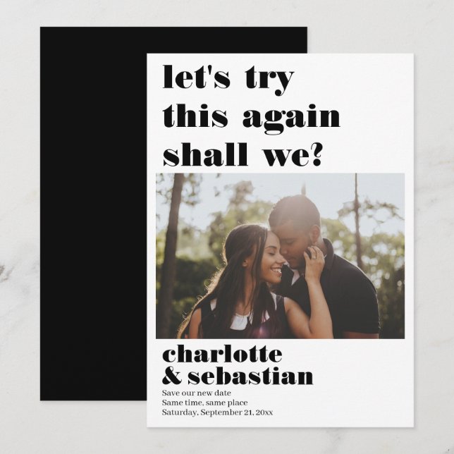 Lass dieses Foto erneut Save the Date (Vorne/Hinten)