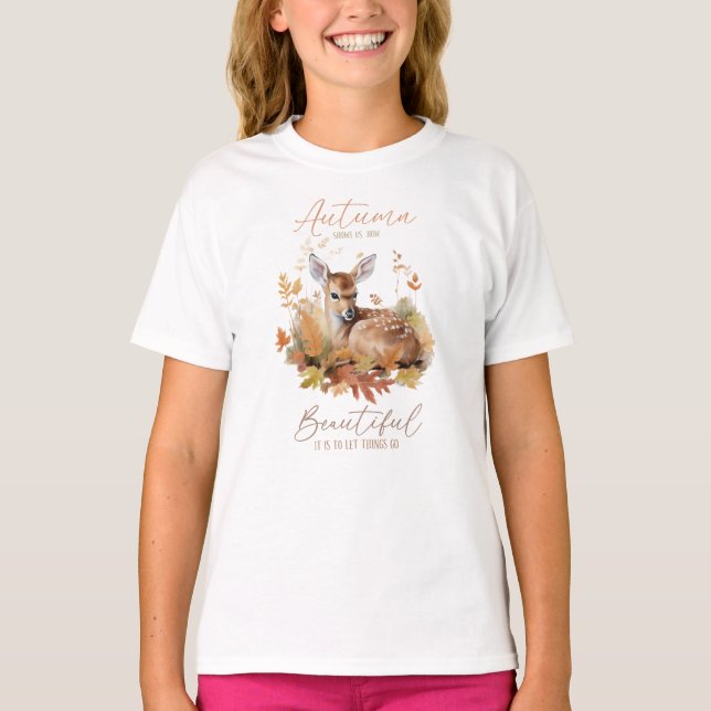 Lass Dinge gehen Herbst T-Shirt (Vorderseite)