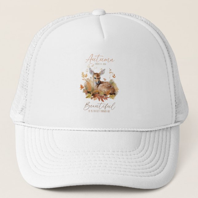 Lass Dinge gehen Herbst Truckerkappe (Vorderseite)
