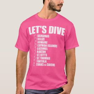 Lass Dive Caribbean Island Diver Checklist Liebe S T-Shirt