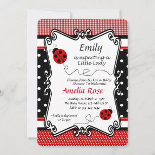 Lass Dusche unsere kleine Dame Einladung