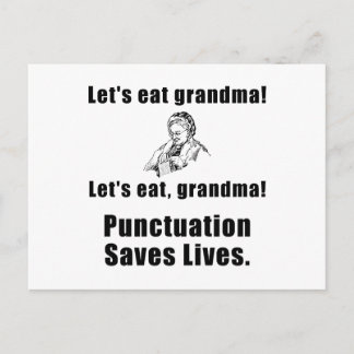 Lass Eat Oma Postkarte