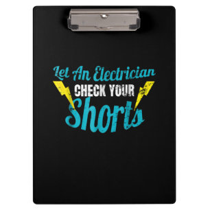 Lass einem Elektro-Karo Ihre Shorts Funny Klemmbrett