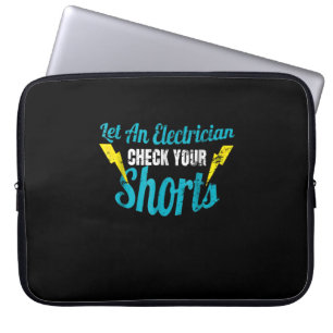 Lass einem Elektro-Karo Ihre Shorts Funny Laptopschutzhülle