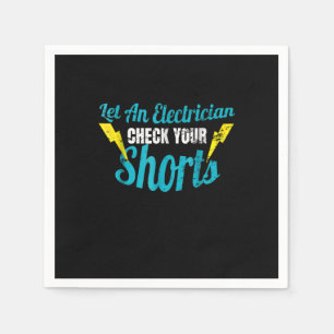 Lass einem Elektro-Karo Ihre Shorts Funny Serviette