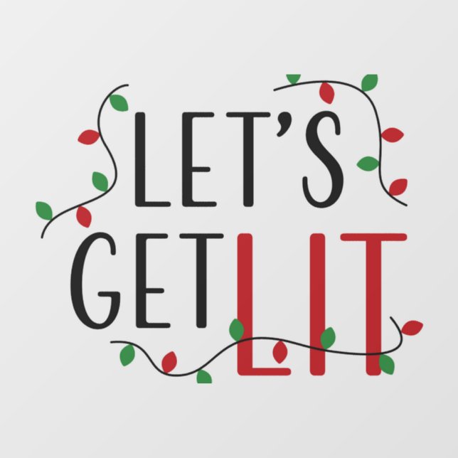 Lass erhält Lit Fensteraufkleber (Blatt)