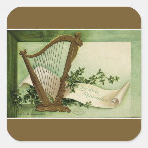 Lass Erin den St. Patrick's Day Gold Large erinner Quadratischer Aufkleber