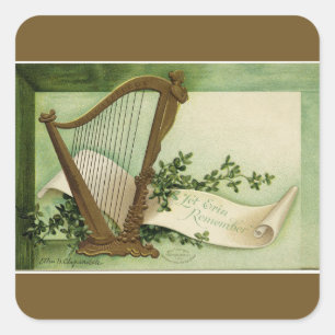 Lass Erin Zur Erinnerung St. Patrick's Day Gold Quadratischer Aufkleber