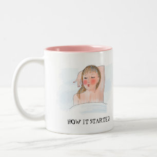 Lass es alles Go Funny Anniversary/Relationship Ta Zweifarbige Tasse