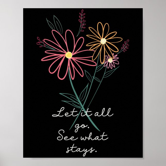 Lass es alles Go sehen, was Inspiration Wildflo Bl Poster (Vorne)