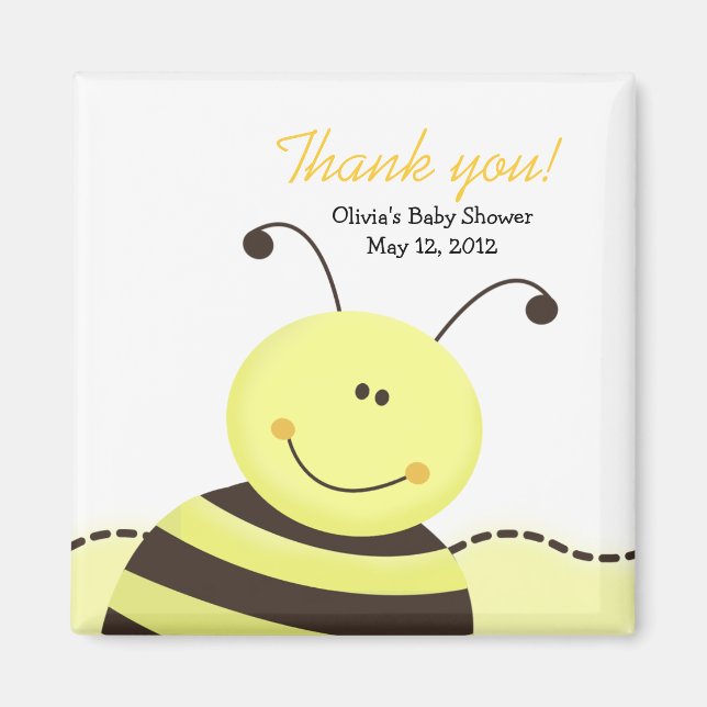 Lass es Bee Bumble Bee Baby Shower Fevor Magnet (Vorne)