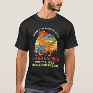 Lass es bleiben, Mamasaurus Autismus-Mama Mutterta T-Shirt
