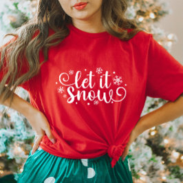 Lass es den Weihnachtsweihnachtsweih der Roten T - T-Shirt