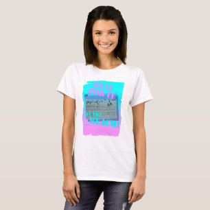 Lass es drauf ankommen Lustiges Meeresvogel-Strand T-Shirt