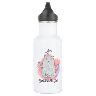 Lass es einfach los Yoga Bär Edelstahlflasche