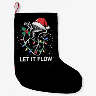 Lass es fließen Anatomie Herz Herz-Krankenschweste Kleiner Weihnachtsstrumpf