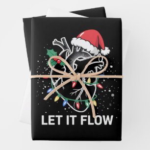 Lass es fließen Anatomie Herz Kardiologie Krankens Geschenkpapier Set