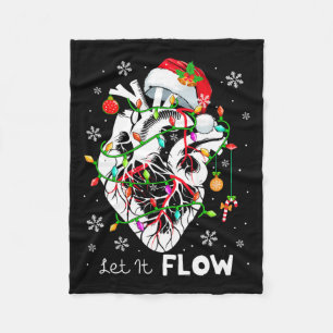 Lass es fließend Xmas Anatomie Santa Herz Teil Car Fleecedecke
