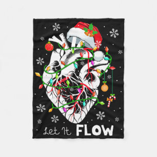 Lass es fließend Xmas Anatomie Santa Herz Teil Car Fleecedecke