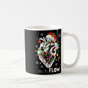 Lass es fließend Xmas Anatomie Santa Herz Teil Car Kaffeetasse