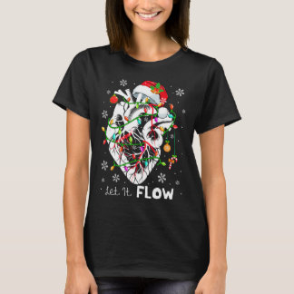 Lass es fließend Xmas Anatomie Santa Herz Teil Car T-Shirt