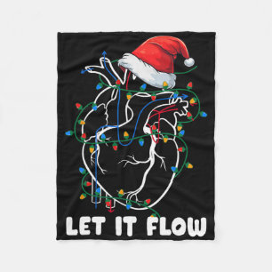 Lass es fließt Anatomie Herzkrankheit Weihnachtsma Fleecedecke
