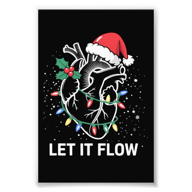 Lass es fließt Anatomie Herzkrankheit Weihnachtsma Fotodruck (Vorne)