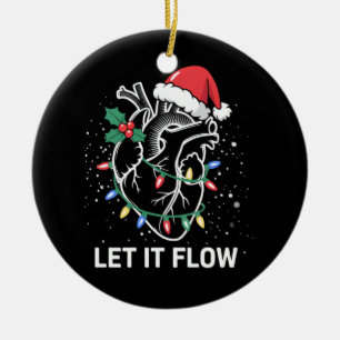 Lass es fließt Anatomie Herzkrankheit Weihnachtsma Keramik Ornament