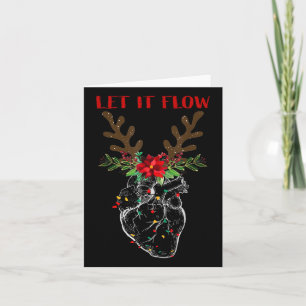 Lass es fließt Funny Heart Weihnachtskuren für Män Karte