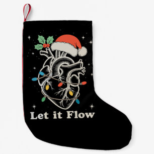 Lass es fließt Herz Herzschmerzen Weihnachten Weih Kleiner Weihnachtsstrumpf