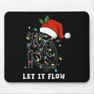 Lass es fließt Weihnachten Herzkrankheit Herzanato Mousepad