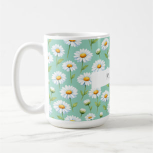 Lass es geschehen - Aquarell-Gänseblümchen Kaffeetasse