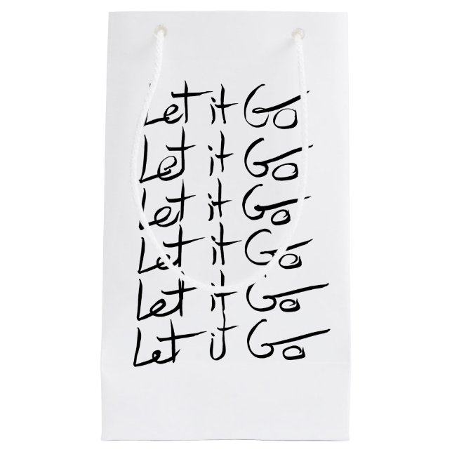 Lass es GO! Motivierend Kalligraphie Kleine Geschenktüte (Vorderseite)
