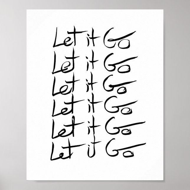 Lass es GO! Motivierend Kalligraphie Poster (Vorne)