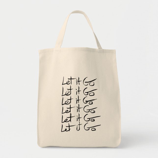 Lass es GO! Motivierend Kalligraphie Tragetasche (Vorne)