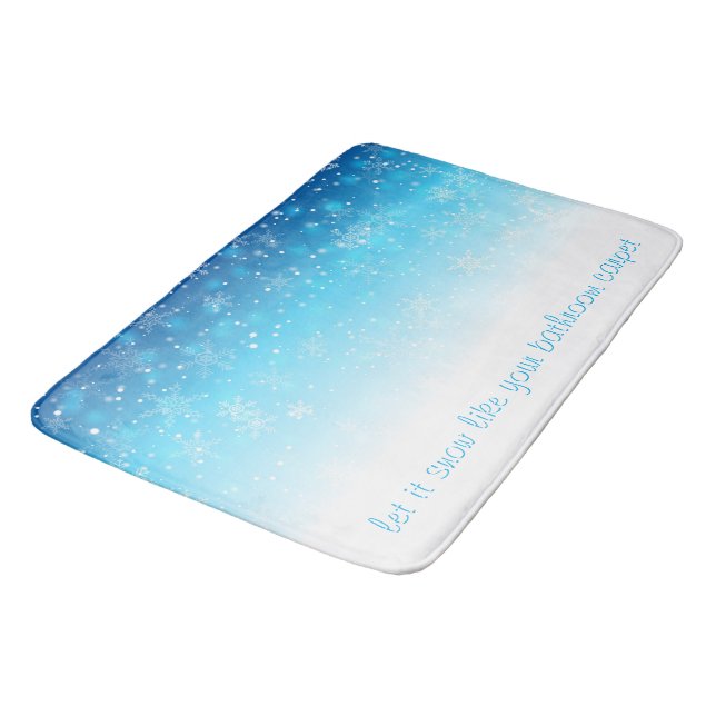 Lass es groß schneien badematte (Schrägansicht)