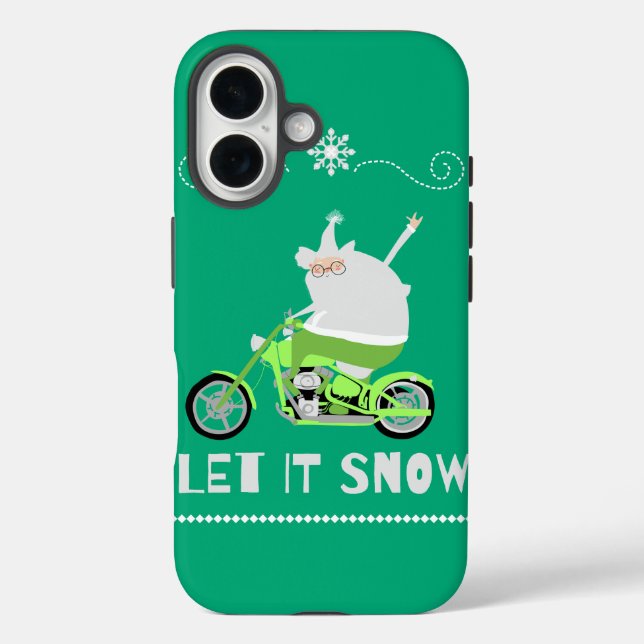 lass es grün schneien iPhone 16 hülle (Rückseite)