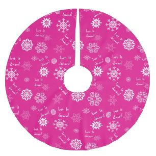 Lass es heißen rosa erscheinen polyester weihnachtsbaumdecke