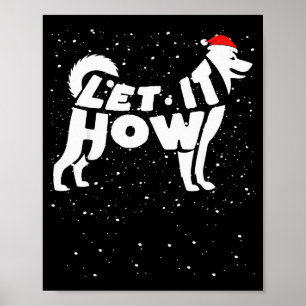 Lass es heulen Schnee Lustiger Wortwitz Winter Sib Poster