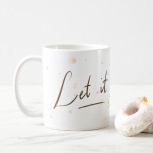 Lass-es-los-Tasse Weiß & Spritzer Blume Kaffeetasse